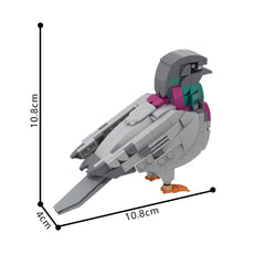 255PCS Feral Pigeon MOC Building Block Bricks |MocPixel