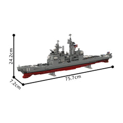 1756PCS Ticonderoga - Cg-72 Uss Vella Gulf MOC Building Block Bricks |MocPixel