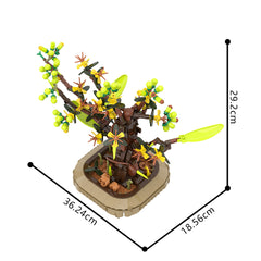 643PCS Apricot Bonsai MOC Building Block Bricks |MocPixel