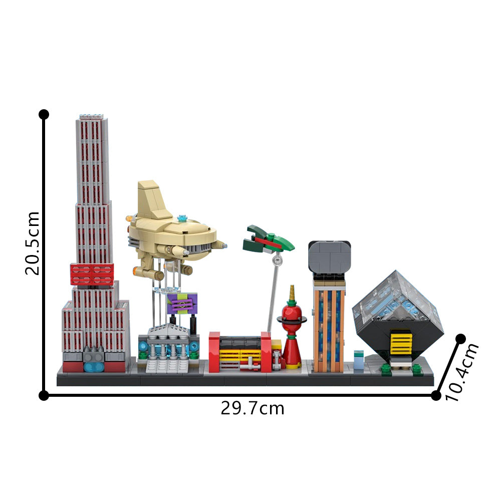 759PCS Skyline of Futureama MOC Building Block Bricks |MocPixel
