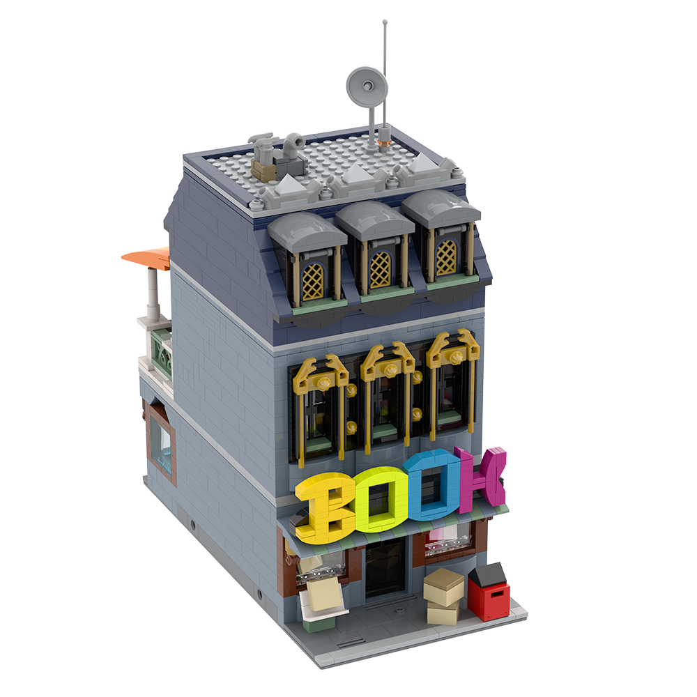 1975PCS Little Bookshop MOC Building Block Bricks |MocPixel