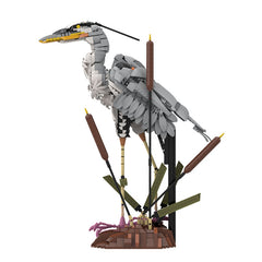 1715PCS Ardea cinerea，Grey Heron MOC Building Block Bricks |MocPixel