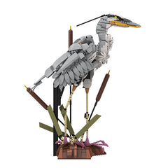 1715PCS Ardea cinerea，Grey Heron MOC Building Block Bricks |MocPixel