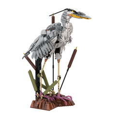 1715PCS Ardea cinerea，Grey Heron MOC Building Block Bricks |MocPixel