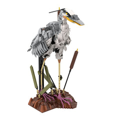 1715PCS Ardea cinerea，Grey Heron MOC Building Block Bricks |MocPixel
