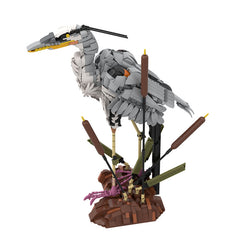 1715PCS Ardea cinerea，Grey Heron MOC Building Block Bricks |MocPixel