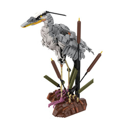 1715PCS Ardea cinerea，Grey Heron MOC Building Block Bricks |MocPixel