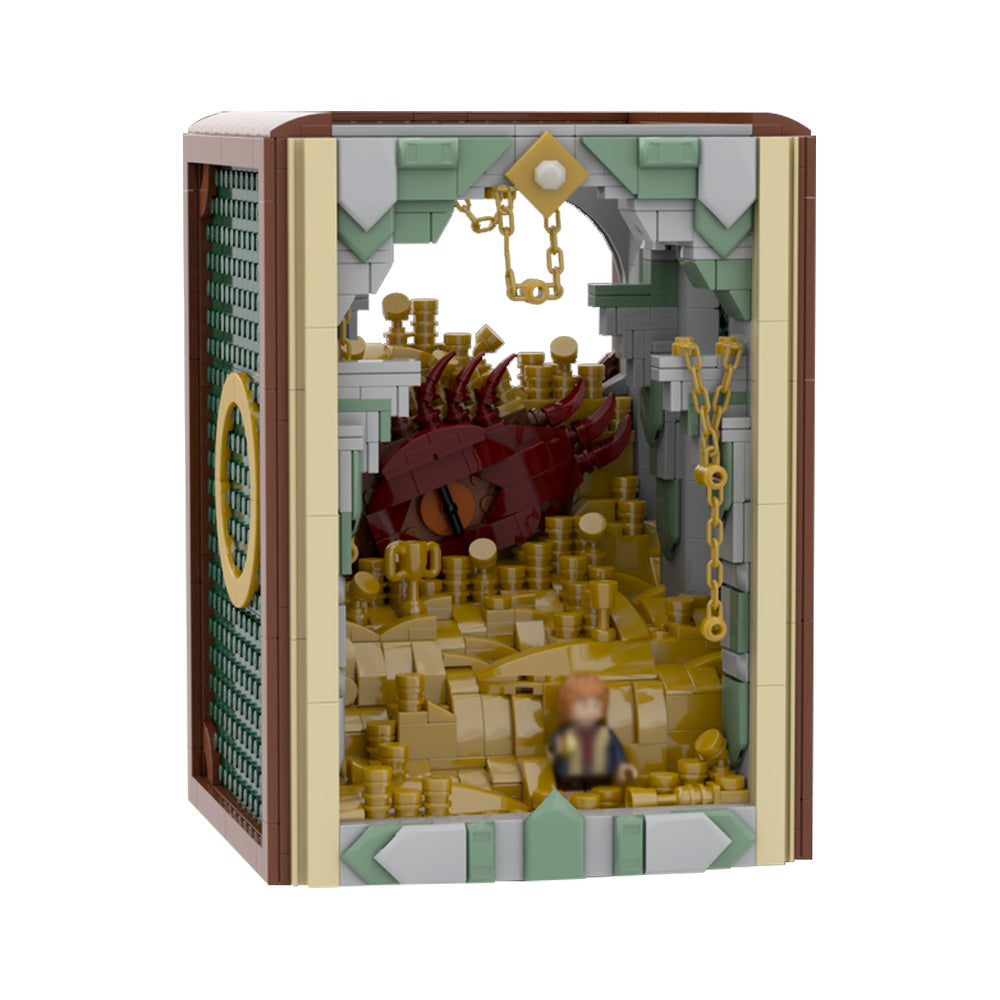 1518PCS Book Nook - Smaug MOC Building Block Bricks |MocPixel