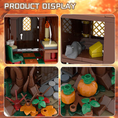 421PCS Woodland Elf House in Autumn MOC Building Block Bricks |MocPixel