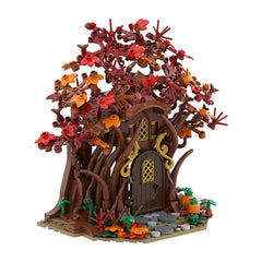 421PCS Woodland Elf House in Autumn MOC Building Block Bricks |MocPixel
