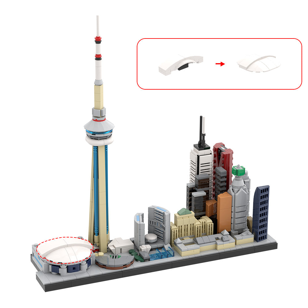 970PCS City Of Toronto Skyline MOC Building Block Bricks |MocPixel