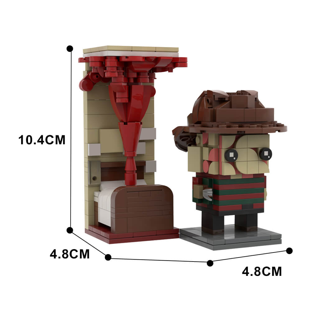 Brickheadz of Killers Voorhees/ Michael Myers/ Hannibal/ Freddy Krueger MOC Building Blocks Brickheadz of Killers Voorhees/ Michael Myers/ Hannibal/ Freddy Krueger MOC Building Blocks - Freddy Krueger Lego Block Sets Alternative