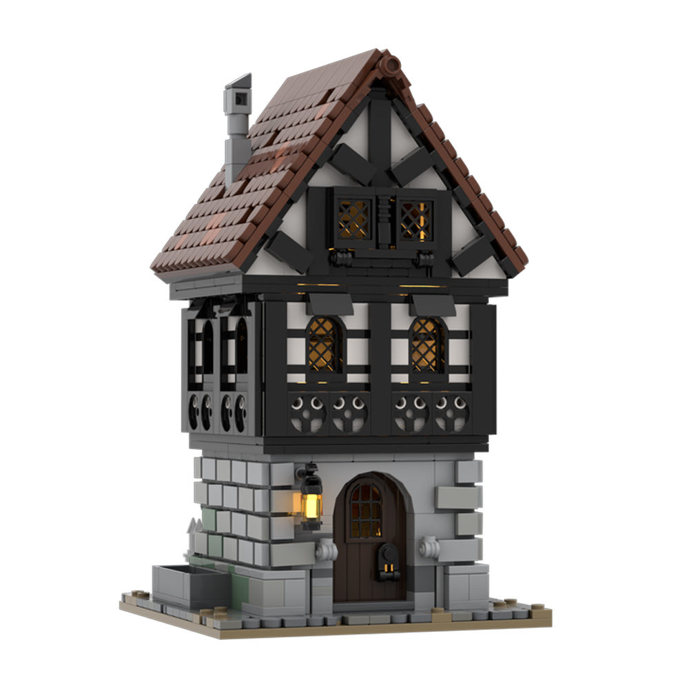 1256PCS Medieval Townhouse MOC Building Block Bricks |MocPixel