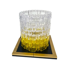 267PCS Whiskey Glass - Life-Size Replica With Gold Plated Coaster MOC Building Block Bricks |MocPixel