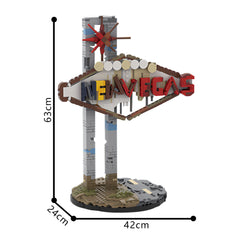 653PCS New Vegas Sign | Fellout New Vegas MOC Building Block Bricks |MocPixel