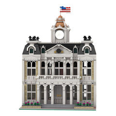 1956PCS City Hall -Deluxe Main Street Usa MOC Building Block Bricks |MocPixel