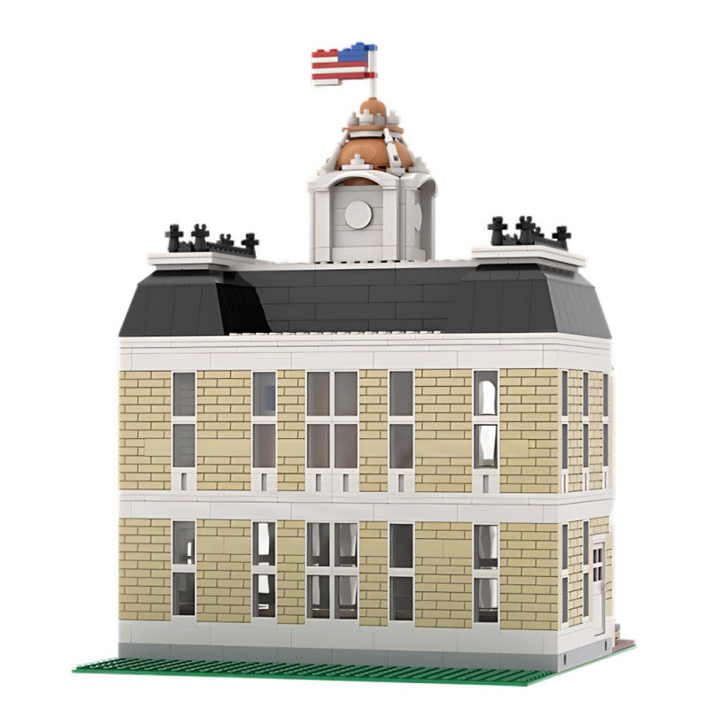 1956PCS City Hall -Deluxe Main Street Usa MOC Building Block Bricks |MocPixel