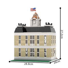 1956PCS City Hall -Deluxe Main Street Usa MOC Building Block Bricks |MocPixel