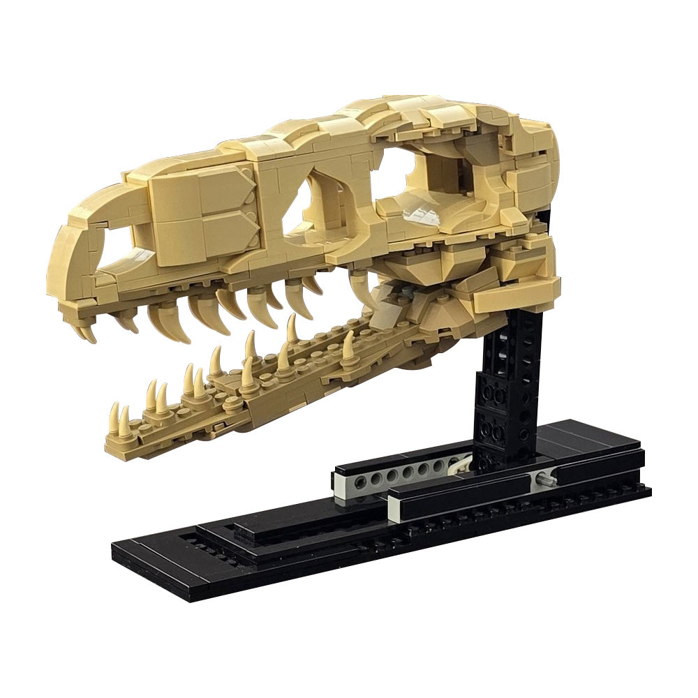 488PCS Velociraptor Fossil Skull (True Scale) MOC Building Block Bricks |MocPixel
