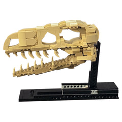 488PCS Velociraptor Fossil Skull (True Scale) MOC Building Block Bricks |MocPixel