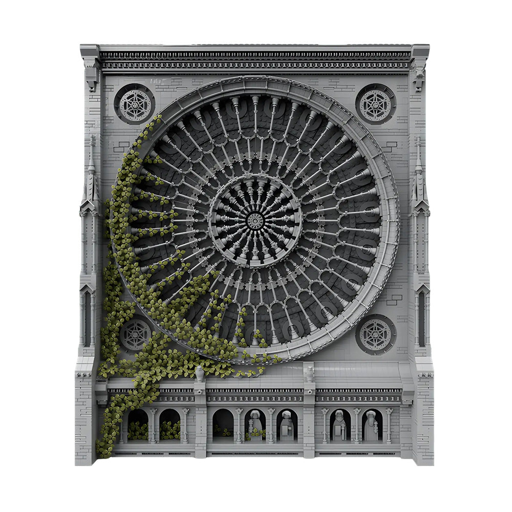 5887PCS Abandoned Gothic Cathedral Facade (Part 1) MOC Building Block Bricks |MocPixel