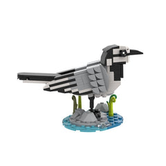 157PCS White Wagtail MOC Building Block Bricks |MocPixel