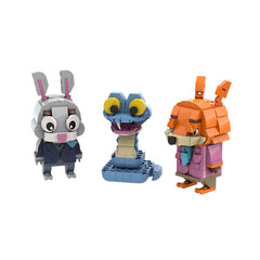 334PCS Fox, Rabbit and Snake MOC Building Block Bricks |MocPixel