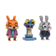 334PCS Fox, Rabbit and Snake MOC Building Block Bricks |MocPixel