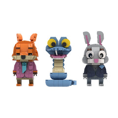 334PCS Fox, Rabbit and Snake MOC Building Block Bricks |MocPixel