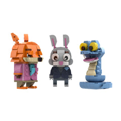 334PCS Fox, Rabbit and Snake MOC Building Block Bricks |MocPixel