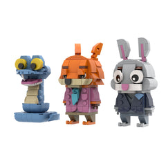334PCS Fox, Rabbit and Snake MOC Building Block Bricks |MocPixel
