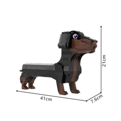 690PCS Dachshund MOC Building Block Bricks |MocPixel