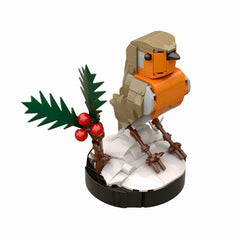301PCS Robin In Winter MOC Building Block Bricks |MocPixel