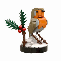 301PCS Robin In Winter MOC Building Block Bricks |MocPixel