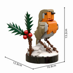 301PCS Robin In Winter MOC Building Block Bricks |MocPixel