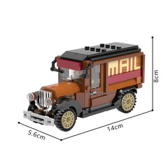 352PCS Mail Truck MOC Building Block Bricks |MocPixel