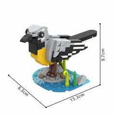 160PCS Grey Wagtail MOC Building Block Bricks |MocPixel