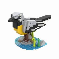 160PCS Grey Wagtail MOC Building Block Bricks |MocPixel