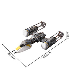 1270PCS Pixel-Dans Btl-A4 Ywing Version 2 // 75172-Modification // Ucs Style // Minifig Scale MOC Building Block Bricks |MocPixel