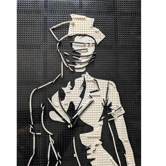 2615PCS Art Relief Of A Female Horror Character MOC Building Block Bricks |MocPixel