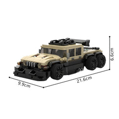 570PCS 2009 Am General Humvee Custom 6X6 MOC Building Block Bricks |MocPixel