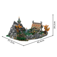 2346PCS Rivendell Mountain Pasture With Stables MOC Building Block Bricks |MocPixel
