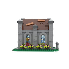 968PCS Small Medieval Chapel MOC Building Block Bricks |MocPixel
