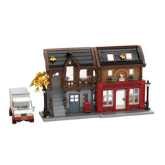 1339PCS The Red Postal Street MOC Building Block Bricks |MocPixel