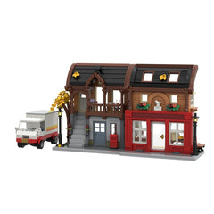 1339PCS The Red Postal Street MOC Building Block Bricks |MocPixel