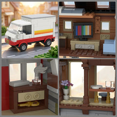 1339PCS The Red Postal Street MOC Building Block Bricks |MocPixel