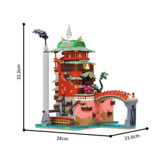 1810PCS Bathhouse MOC Building Block Bricks |MocPixel