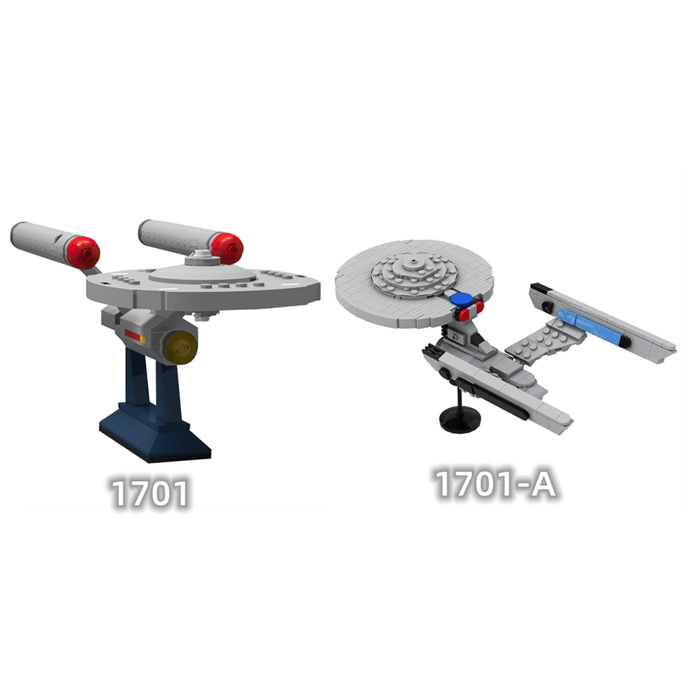 U.S.S. Enterprise NCC-1701/ Akira/ Type-6 Spacecrafts from Star Trek MOC Building Block Bricks |MocPixel U.S.S. Enterprise NCC-1701/ Akira/ Type-6 Spacecrafts from Star Trek MOC Building Block Bricks |MocPixel - 2 Kits (1701 Combo) Lego Block Sets Alternative