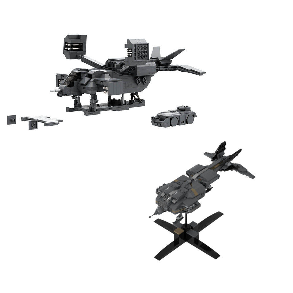 676PCS Aliens Cheyenne Dropship and APC MOC Building Block Bricks |MocPixel 676PCS Aliens Cheyenne Dropship and APC MOC Building Block Bricks |MocPixel - Cheyenne + UD-4L Lego Block Sets Alternative