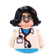 Mini Medical/Doctor Action Figure for Medical/Hospital Scene |MocPixel Mini Medical/Doctor Action Figure for Medical/Hospital Scene |MocPixel - Doctor - Female Lego Block Sets Alternative